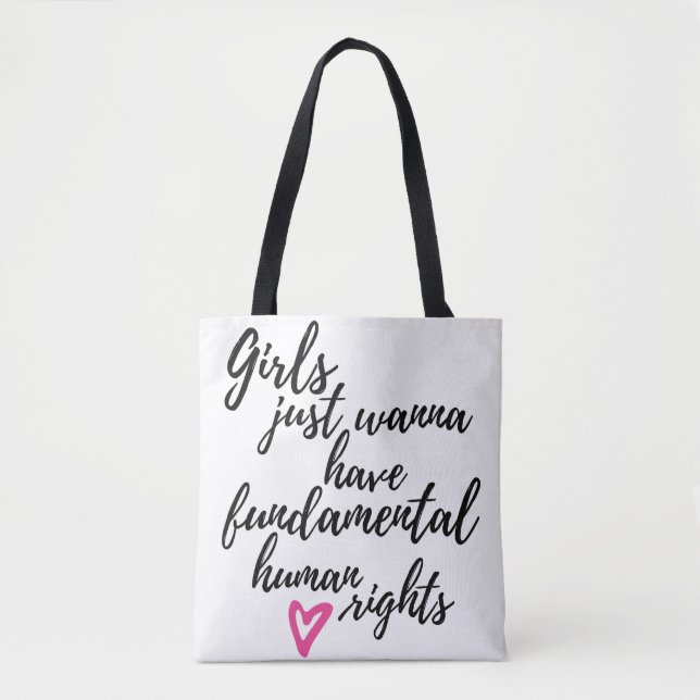 Mädchen, die nur wollen, haben grundlegende Mensch Tasche (Vorderseite)