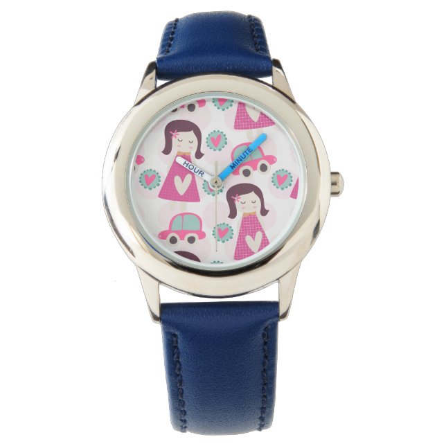 Mädchen, die Orte haben Armbanduhr (Vorderseite)