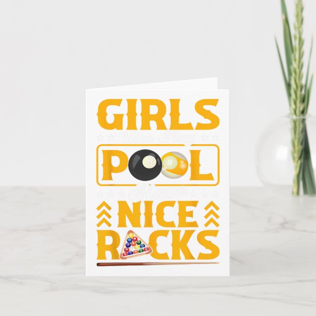 Mädchen, die Pool spielen haben schöne Racks Funny Karte (Vorderseite)