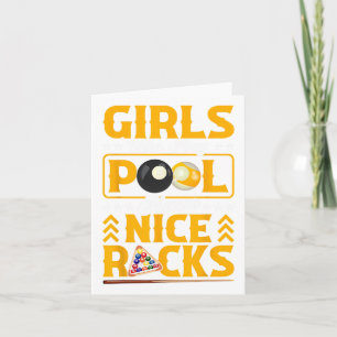 Mädchen, die Pool spielen haben schöne Racks Funny Karte