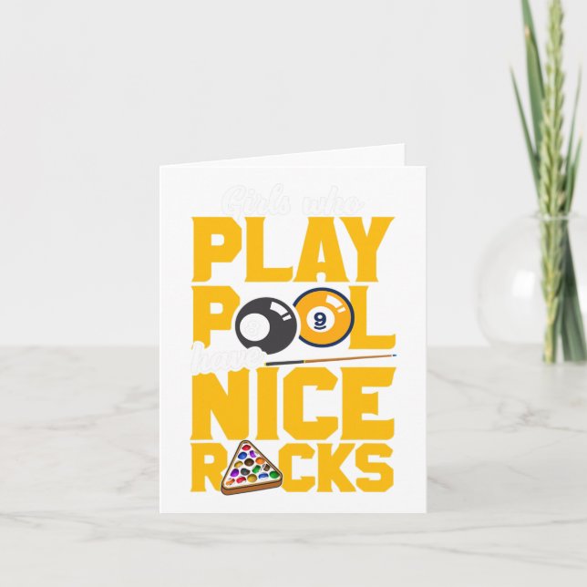 Mädchen, die Pool spielen haben schöne Racks Funny Karte (Vorderseite)