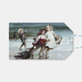 Mädchen, die so tun, als wären sie Pferde am Stran Geschenkanhänger