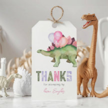 Mädchen-Dinosaurier-Geburtstags-Partygeschenk-Tags