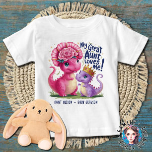 Mädchen Dinosaurier Meine Großtante Liebt Mich Baby T-shirt