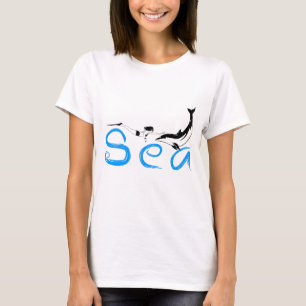 Mädchen, Dolphin, Meer lustig, elegant T-Shirt