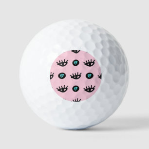 Mädchen Doodle: Augen hören Nahtlos. Golfball
