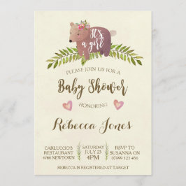 Mädchen Dusche Einladung Wald ist ein Mädchen