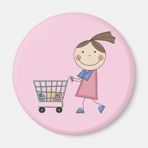 Mädchen-EinkaufsT - Shirts und -geschenke Magnet