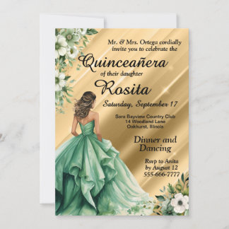 Mädchen Einladung zum 15. Geburtstag Quinceanera