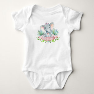 Mädchen Elefant Baby-Shirts Baby Strampler