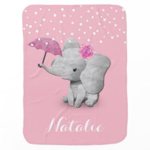Mädchen-Elefant-Swaddle niedliches rosa