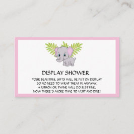 Mädchen Elephant Babydusche Dusche Rosa Begleitkarte