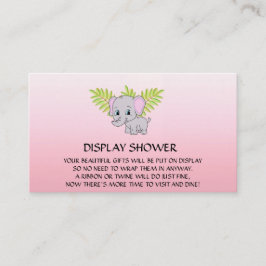 Mädchen Elephant Babydusche Dusche Rosa Begleitkarte