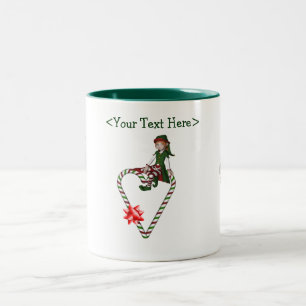 Mädchen-Elf-Herz-personalisierte Zweifarbige Tasse