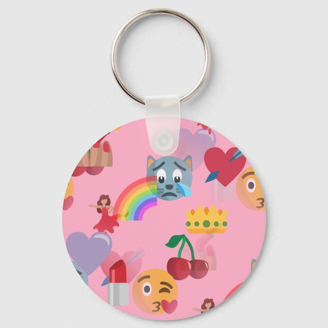 Mädchen Emoji Schlüsselanhänger (Vorderseite)