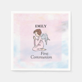 Mädchen, Erster Kommunion Angel Serviette