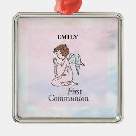 Mädchen, Erster Kommunion Angel Silbernes Ornament