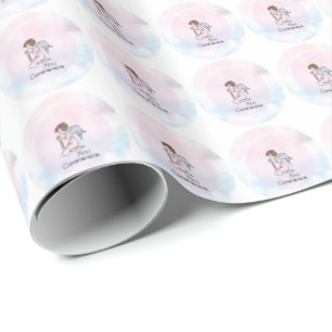 Mädchen, erster Kommunions-Engel Geschenkpapier