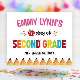 Mädchen erster Schultag zweiter Klasse Poster