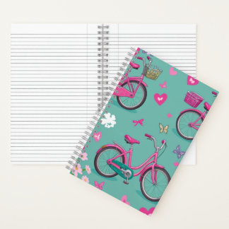 Mädchen Fahrrad Notizbuch
