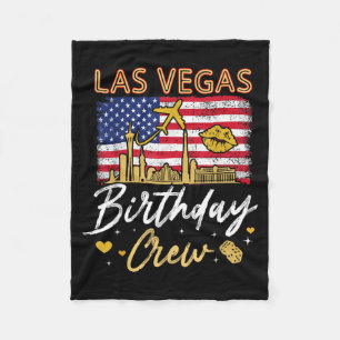 Mädchen Familie Las Vegas Geburtstags-Crew-Squad B Fleecedecke