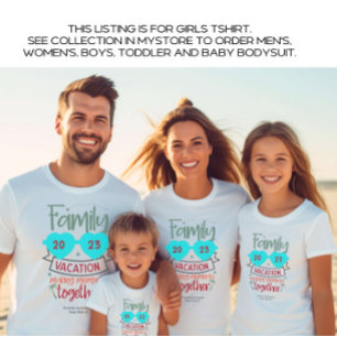 Mädchen Familienurlaub Beach Sommer Custom T-Shirt