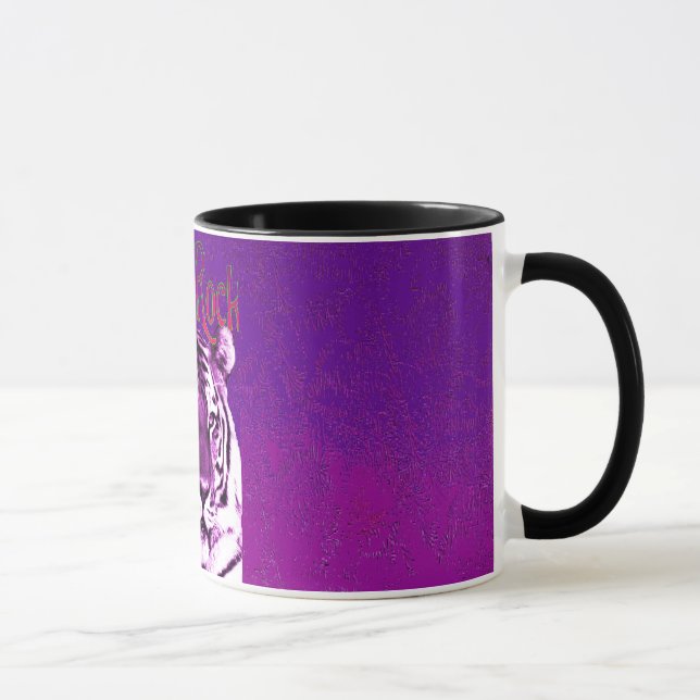 Mädchen-Felsen-Tiger-Tasse Tasse (Rechts)