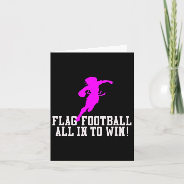 Mädchen Flag Fußball für Kinder Jugend oder Frauen Karte (Vorderseite)