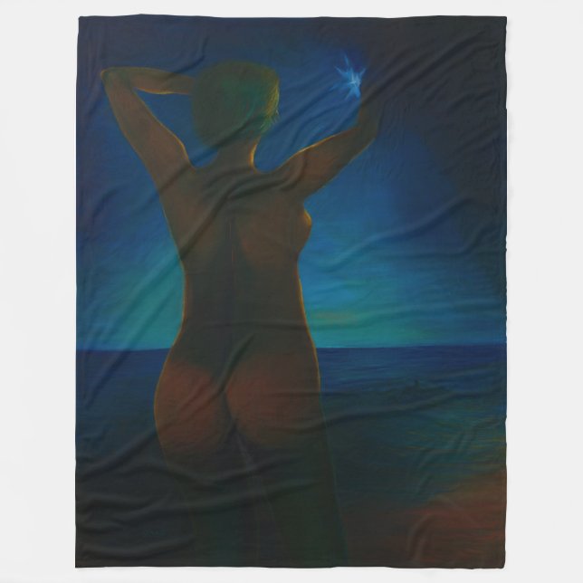 Mädchen Fleecedecke (Vorderseite)