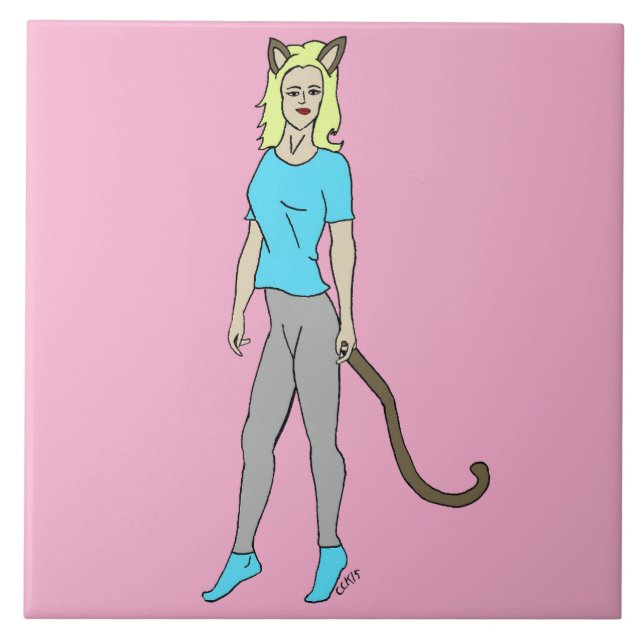 Mädchen Fliese (Vorderseite)