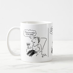 Mädchen fragt sich, ob es Wein auf Rezept gibt Kaffeetasse