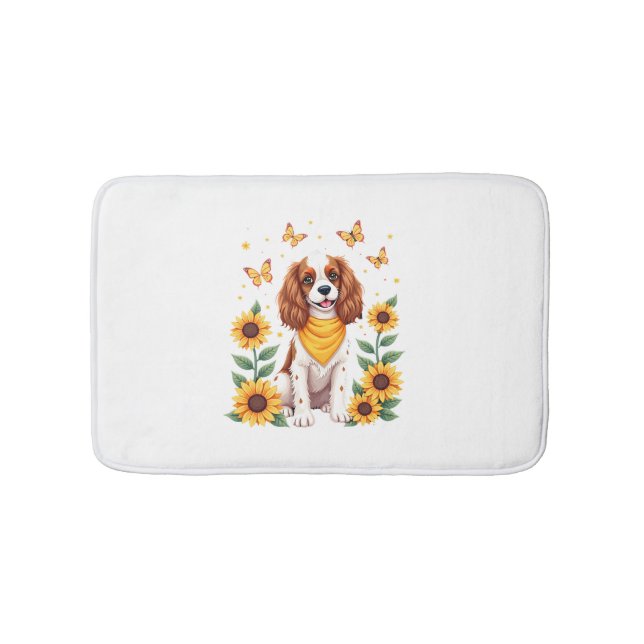 Mädchen Frauen Mutter Cavalier King Charles Spanie Badematte (Vorderseite)