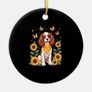 Mädchen Frauen Mutter Cavalier King Charles Spanie Keramik Ornament
