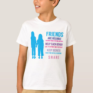 Mädchen-Freundschafts-Freunde inspirierend T-Shirt