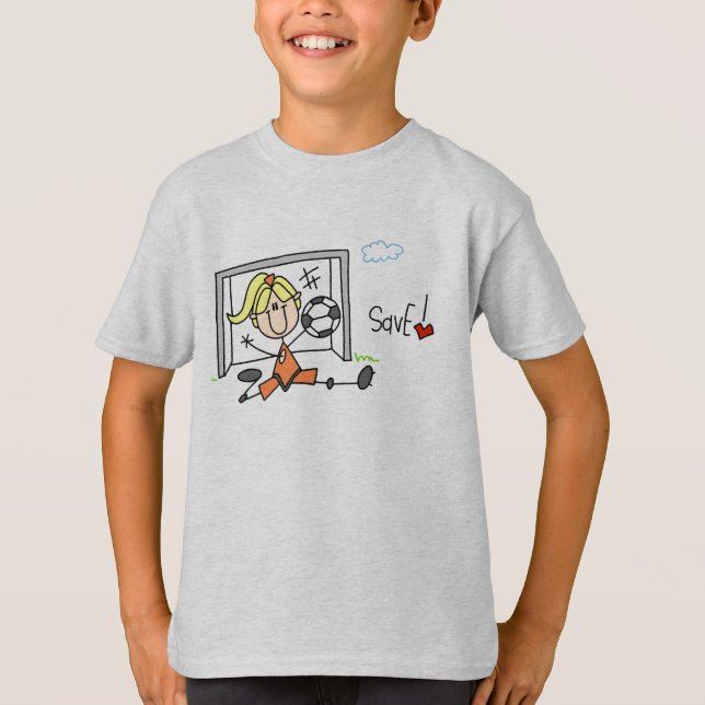 Mädchen-Fußball rettet Shirt (Vorderseite)