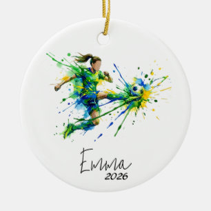 Mädchen-Fußball-Schmuck, Fußball-Schmuck, Fußball- Keramik Ornament