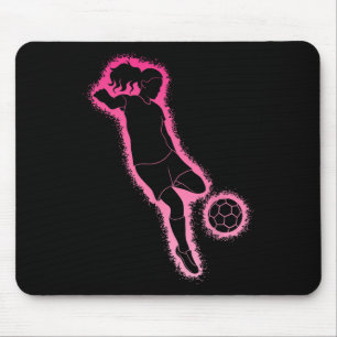 Mädchen Fußball Silhouette Fußball Sport Frauen Mä Mousepad