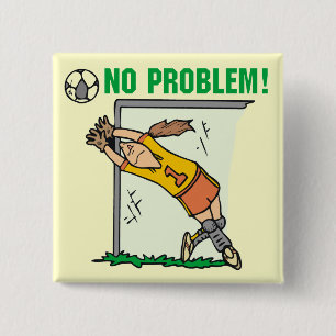 Mädchen-Fußball-Tormann-T-Shirts und Geschenke Button