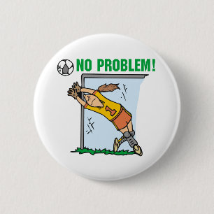Mädchen-Fußball-Tormann-T-Shirts und Geschenke Button