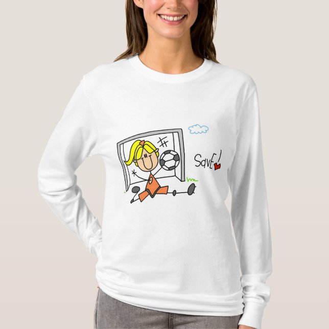 Mädchen-Fußball-Tormann-T-Shirts und Geschenke T-Shirt (Vorderseite)
