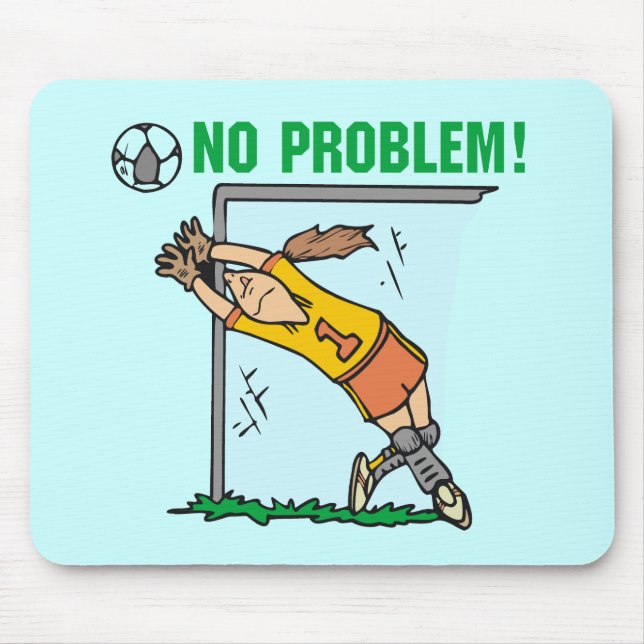 Mädchen-Fußballgoalie-T - Shirts und Geschenke Mousepad (Vorne)