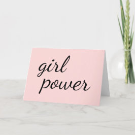 Mädchen-Gang Pink Feminismus-Empowerment-Design Karte