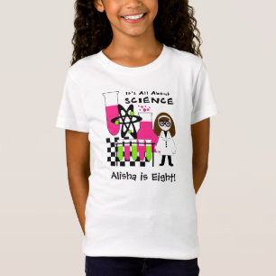 Mädchen ganz über Wissenschaft kundengebundenen  T-Shirt