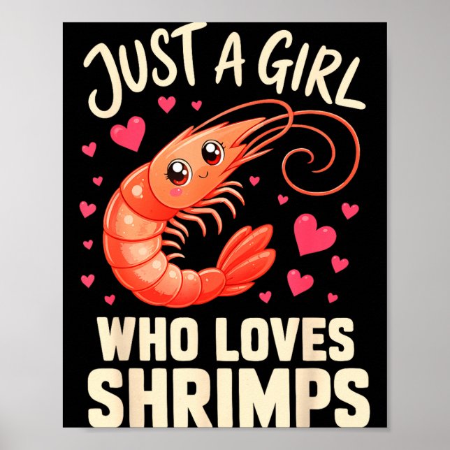 Mädchen Garnelen Cajun Meeresfrüchte  Poster (Vorne)