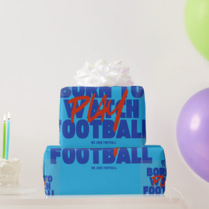 Mädchen geboren um Fußball zu spielen Geschenkpapier