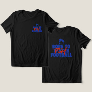 Mädchen geboren um Fußball zu spielen Tri-Blend Shirt