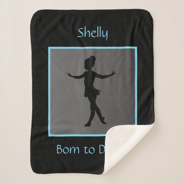 Mädchen "Geboren zu tanzen" mit/ Name Sherpadecke (Vorderseite)