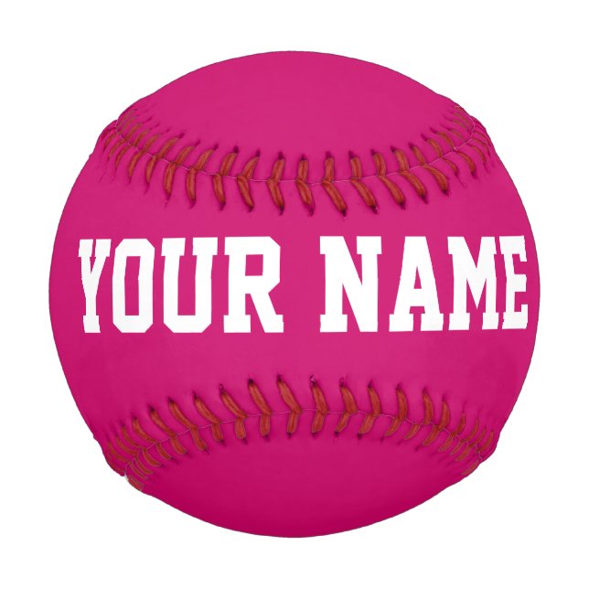 Mädchen Geburtstagsgeschenk Idee individuelle Name Baseball (Vorderseite)
