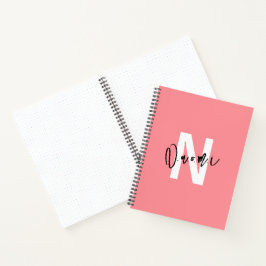 Mädchen-Geschenk – Personalisiertes N-Initialen-Na Notizbuch