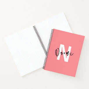 Mädchen-Geschenk – Personalisiertes N-Initialen-Na Notizbuch